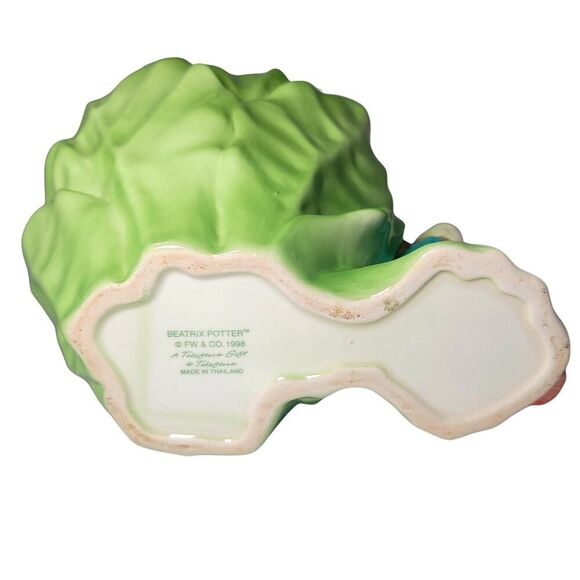 Beatrix Potter Flower Pot Planter Peter Rabbit Lettuce 1998 Easter Teleflora - Picture 7 of 9